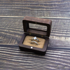Walnut storage wood wooden canvas wedding jewelry engagement ring box