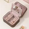 Small Travel Portable Jewelry Boxes Packaging Custom Logo PU Leather Jewelry Box