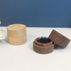 Custom luxury wooden Jewelry ring packing boxes wood jewelry gift storage round case box