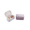 Velvet Box for Jewellery Earring Ring Necklace Packing Organizer Container Small velvet zipper Travel jewelry storage box
