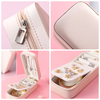 Design Leather Jewelry Case With Mini Custom Logo Portable Travel Lipstick cosmetics Jewelry Box
