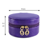 Small Zipper Jewelry Case Organizer Lady Velvet Earrings Storage Box Portable Travel Round Jewelry Cases