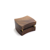 Square Black Walnut Ring Box Jewelry Box Creative Wooden Ring Box Jewelry Wood Storage Box Flannel Lining Gift box