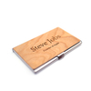 Personalized Walnut Wood Business Card Holder for Women Men DIY Pocket Business Card Case Slim Business Card Wallet Holders box