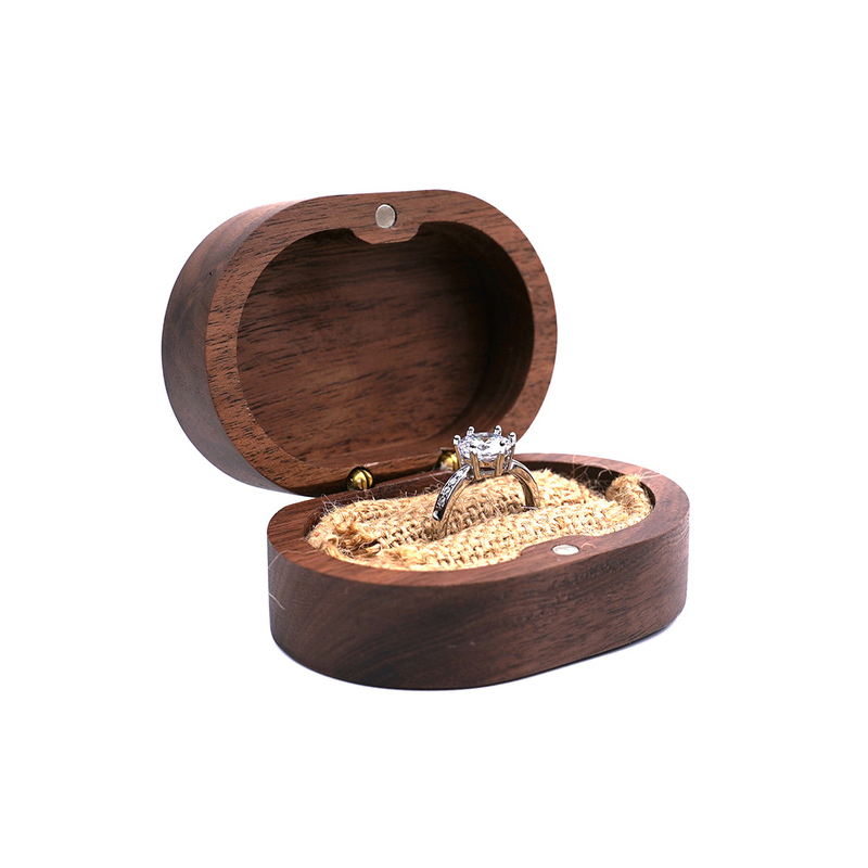 Rings Earring Jewelry Box Wood Packaging Wedding Wooden Jewelry Box For Ring Gift Storage