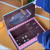 Cute Red Apple Leather Pattern Jewelry Package Box with Mirror Jewelry Storage Box with Bag for Necklace Bracelet Earring Ring