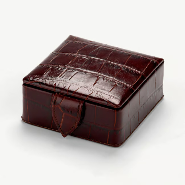 Premium Watch Jewelry Packaging Box Cases Cufflinks Collection Box Brown Leather Watch And Bracelet Jewelry Gift Box for Men