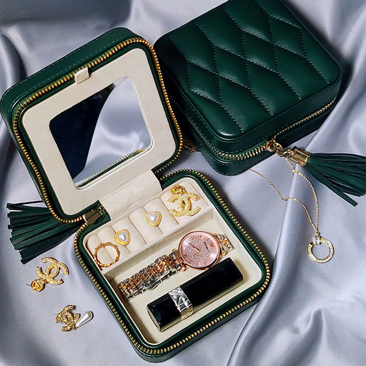 Custom High Quality PU Leather Jewelry Storage Box Jewelry Box Jewelry Organizer Luxury Portable Case 