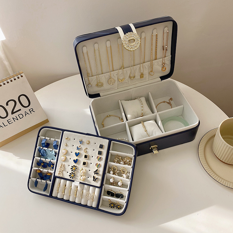 PU EWholesale Factory PU Leather Jewelry Box Set with Ring Earrings Necklace Bracelet Jewelry Package Box 