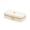 Custom Logo Travel Jewellery Organizer Rectangle Storage Jewelry Boxes Case Luxury White Leather Jewelry Box 