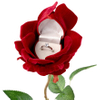 New Arrival Noble Rose Heart Flower Blossom Style Velvet Ring Gift Packaging Box for Ceremony Proposal Engagement Wedding