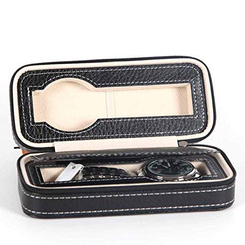 Custom Leather Watch Packaging Case Waterproof Zipper Travel Watch Box