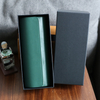 New Arrival Portable Travel Round Leather Men's Cufflinks Watch Ring Jewelry Storage Packaging Box Wholesale