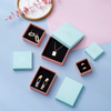 Manufacturers Sell Fresh Hot Silver Paper Tiffany Blue Jewelry Ring Earrings Bracelet Necklace Set Packaging Box