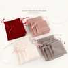 Velvet Jewelry Storage Bags with Snap Button Gift Packaging Bags Purse Pouches for Rings Bracelets Necklaces Earrings