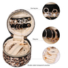 Full Color Print Round Jewelry Bag Cross Print PU Waterproof Zipper Jewelry Box Necklace Jewelry Storage Bag 