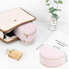 Portable Multifunction PU Leather Shell Shapes Travel Jewelry Organizer Box Ring Earring Necklace Bracelet Jewelry Storage Box 