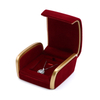 High Grade Creative Red Velvet Wedding Gold Necklace Pair Ring Bracelet Jewelry Set Packaging Box