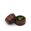 Black Walnut Solid Wood Round Window Earrings Pair Ring Jewelry Storage Arrangement Box Valentine's Day Gift