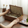 High Grade Large Capacity Solid Wood Household Partition Multilayer Ear Studs Earrings Necklace Jewelry Storage Box