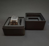 Grey Luxury Watch Box with Custom Logo Handmade Leather Watch Display Box for Men Single Watch And Bracelet Box Packaging