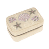 Mini Cute Portable Travel Jewelry Ring Storage Cloths Box Zipper Packaging Embroidered Box Pearl Seashell Star Jewelry Box