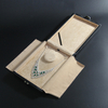Luxury large square pu leather velvet insert diamond necklace gift packaging box Valentine's Day jewelry packaging box