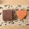 Wood Ring Box Luxury Single Heart-shaped Square Ring Gift Jewelry Packaging Box
