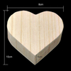 Natural Heart Shaped Wooden Box Jewelry Box Wood Jewellery Ring Box