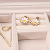 Portable Jewelry Organizer Small Travel Jewelry Box for Women Display Storage Case for Earring Ring Necklace