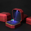 Velvet Luxury Jewellery Storage Pouch Gift Packaging Box Mini Custom Printed LED Light Jewelry Boxes