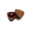 Customized wooden triangle shape jewelry box for ring gift storage wooden jewelry packaging box