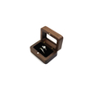 Walnut storage wood wooden canvas wedding jewelry engagement ring box
