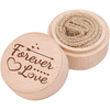 Custom Round Rustic Wedding Engagement Ring Boxes Rings Holder craft jewelry wooden box