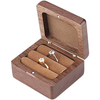 Wedding Ring Box Custom Engraved Wooden Ring Holder Square Double Ring Box Gift Box