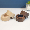 Custom luxury wooden Jewelry ring packing boxes wood jewelry gift storage round case box