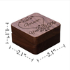 Custom Logo Wooden Jewelry Storage Box Geometric Shape Wedding Ring Box