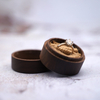 Small Solid Wood Vintage Ring Box Antique Round Packaging Gift Box Classic Wedding Marriage Wood Jewelry Ring Boxes