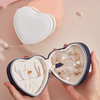 Heart-shaped jewelry earrings bracelet storage box zipper jewelry travel bag