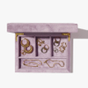 Lavender Jewelry Boxes with Gold Hinges Soft Purple Satin Custom Necklace Box Packaging Jewelry Organizer Earring Ring Gift Box