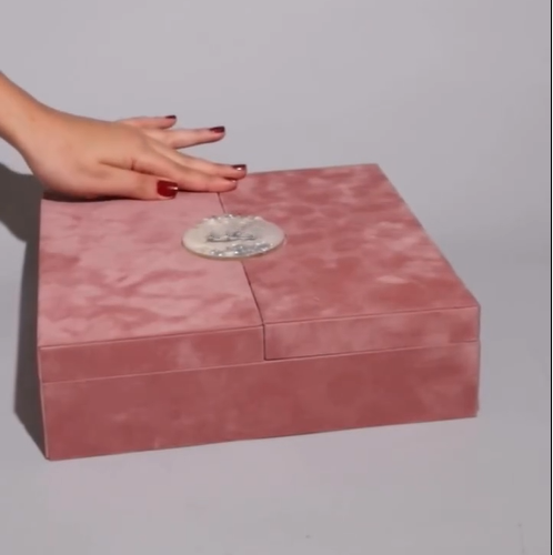 Luxury Jewelry Box Organizer Pearl Necklace Box Packaging Custom Velvet Double Open Closure Keepsake Bracelet Box