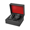 Custom Embossed Logo Square Foldable PU Leather Watch Band Storage Packaging Box Watch Display Case with Pillow Insert