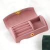 Custom Logo Velvet Travel Minimal Jewelry Organizer Case Packaging Box EECA