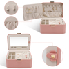 Luxury PU Leather Double Layer Travel Jewelry Storage Packaging Box Large Capacity Earrings Bracelets Rings Watches Organizer Case