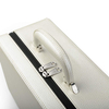 Custom Logo Three Layer Women Jewelry Organizer Display Storage Case Holder White Leather Jewelry Suitcase Gift Box