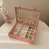 PU EWholesale Factory PU Leather Jewelry Box Set with Ring Earrings Necklace Bracelet Jewelry Package Box 