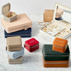 Luxury Portable Travel Jewelry Box with Mirror Custom Small Jewelry Travel Box Leather Collection Zipper Jewelry Travel Box