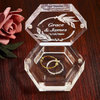 Amazon Hot Selling Custom Clear Acrylic Plexiglass Wedding Valentine's Day Diamond Ring Gift Display Packaging Box