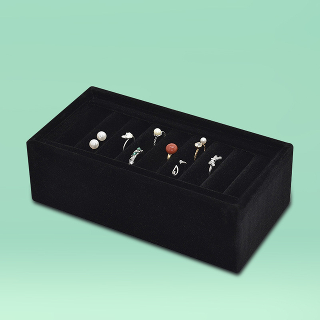 High-end Rectangular Velvet Wedding Proposal Ring Earrings Jewelry Storage Display Box Wholesale