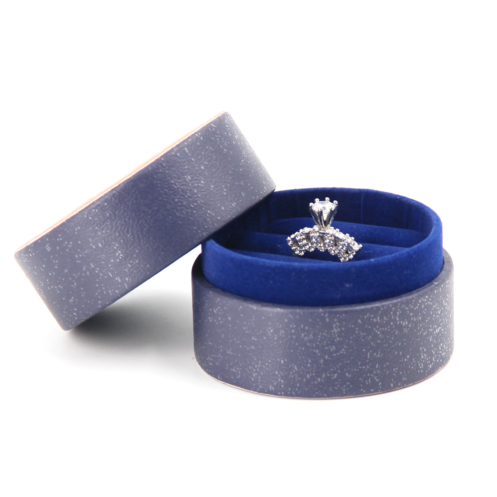 Custom Recycled Kraft Paper Round Ring Earring Necklace Jewelry Packaging Box for Valentine's Day Wholesale